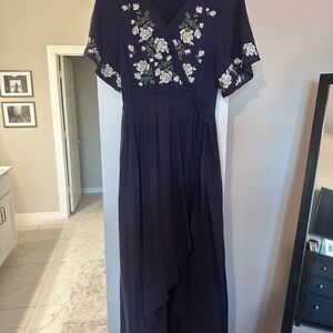 JessaKae Navy Floral Maxi Dress